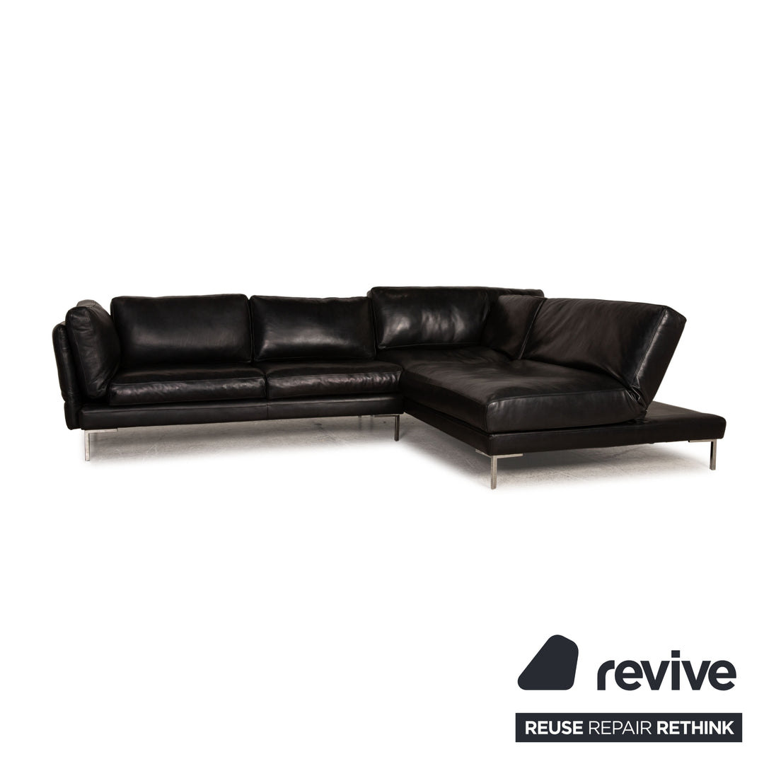 Machalke Sergio Leder Sofa Schwarz Ecksofa Couch Funktion