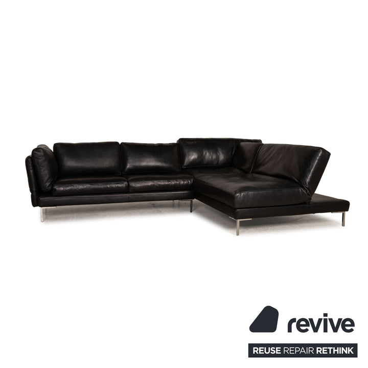 Machalke Sergio Leder Sofa Schwarz Ecksofa Couch Funktion