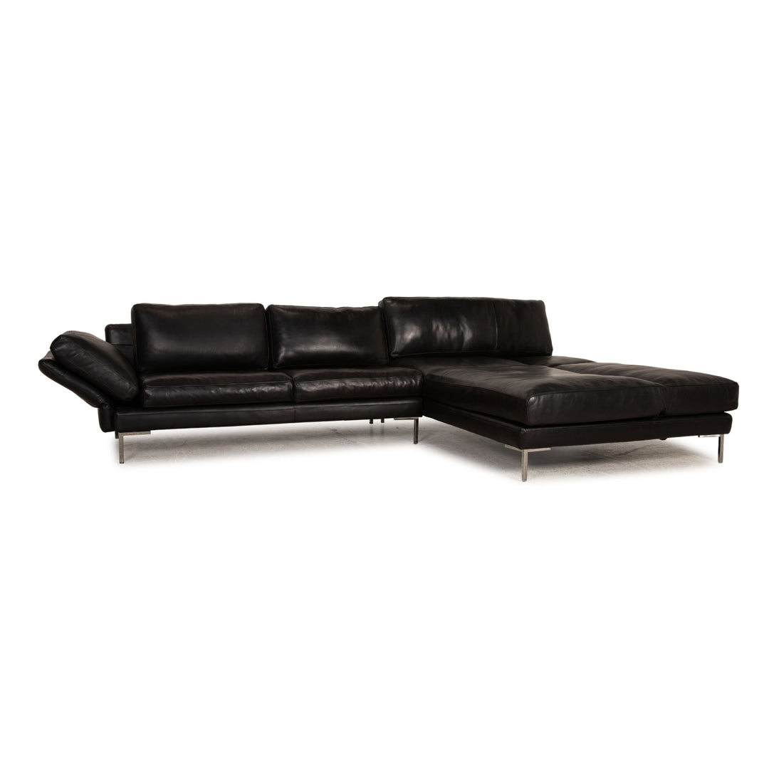 Machalke Sergio Leder Sofa Schwarz Ecksofa Couch Funktion