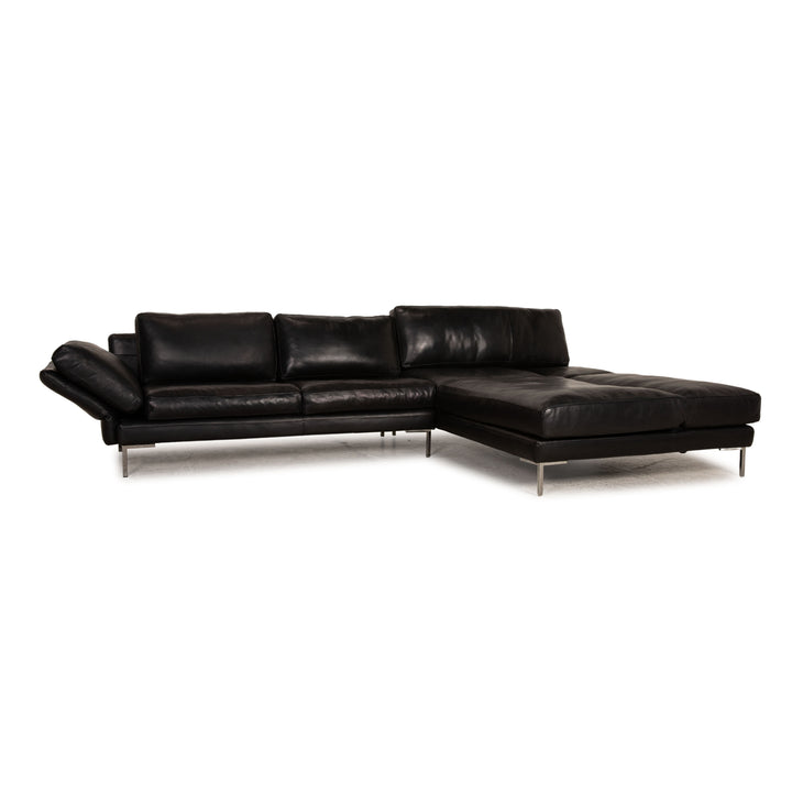 Machalke Sergio Leder Sofa Schwarz Ecksofa Couch Funktion