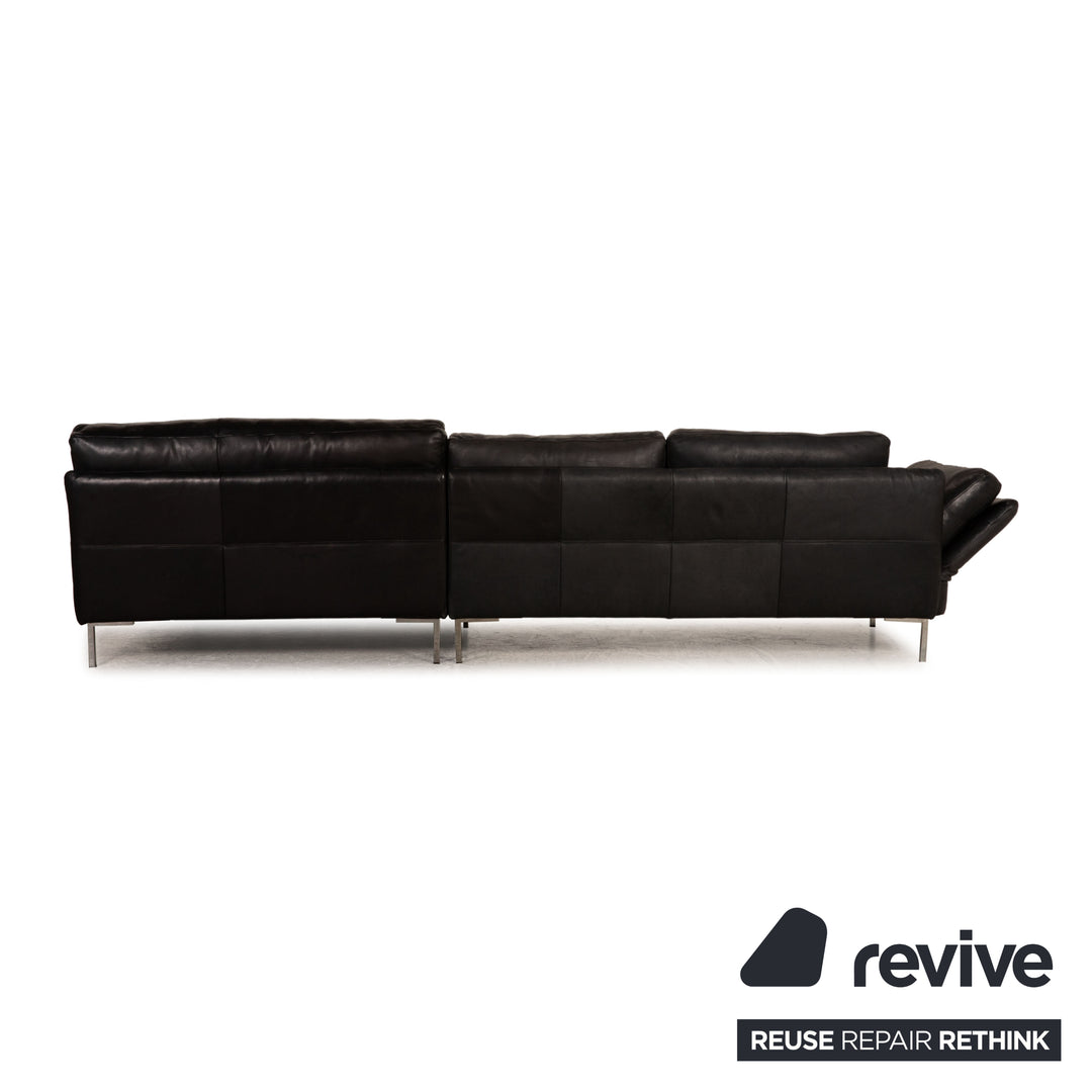 Machalke Sergio Leder Sofa Schwarz Ecksofa Couch Funktion