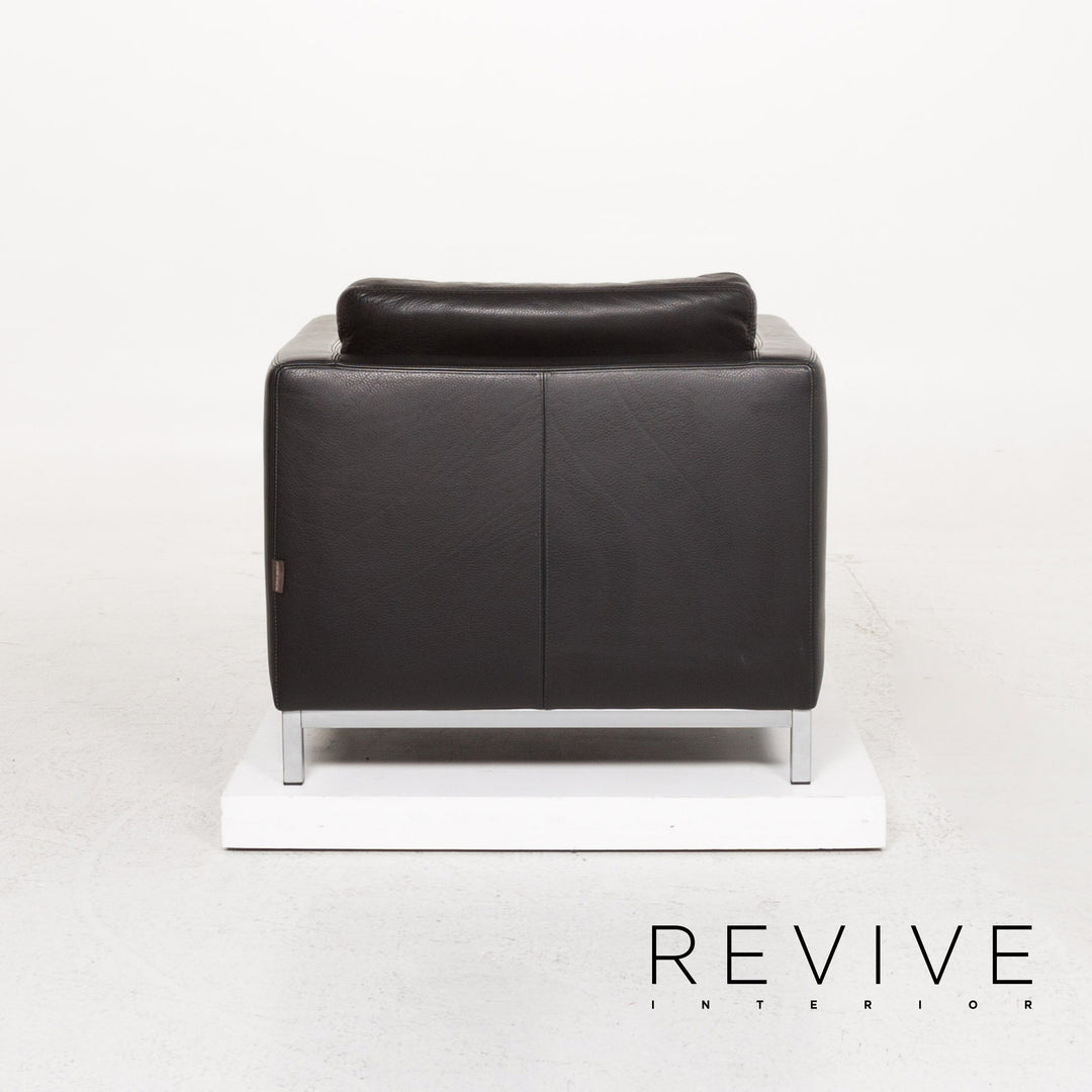 Machalke Manolito Leather Armchair Black #13361