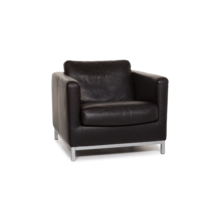 Machalke Manolito Leather Armchair Black #13361