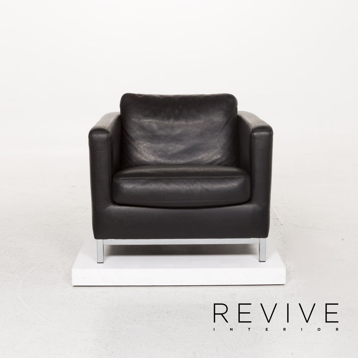 Machalke Manolito Leather Armchair Black #13361