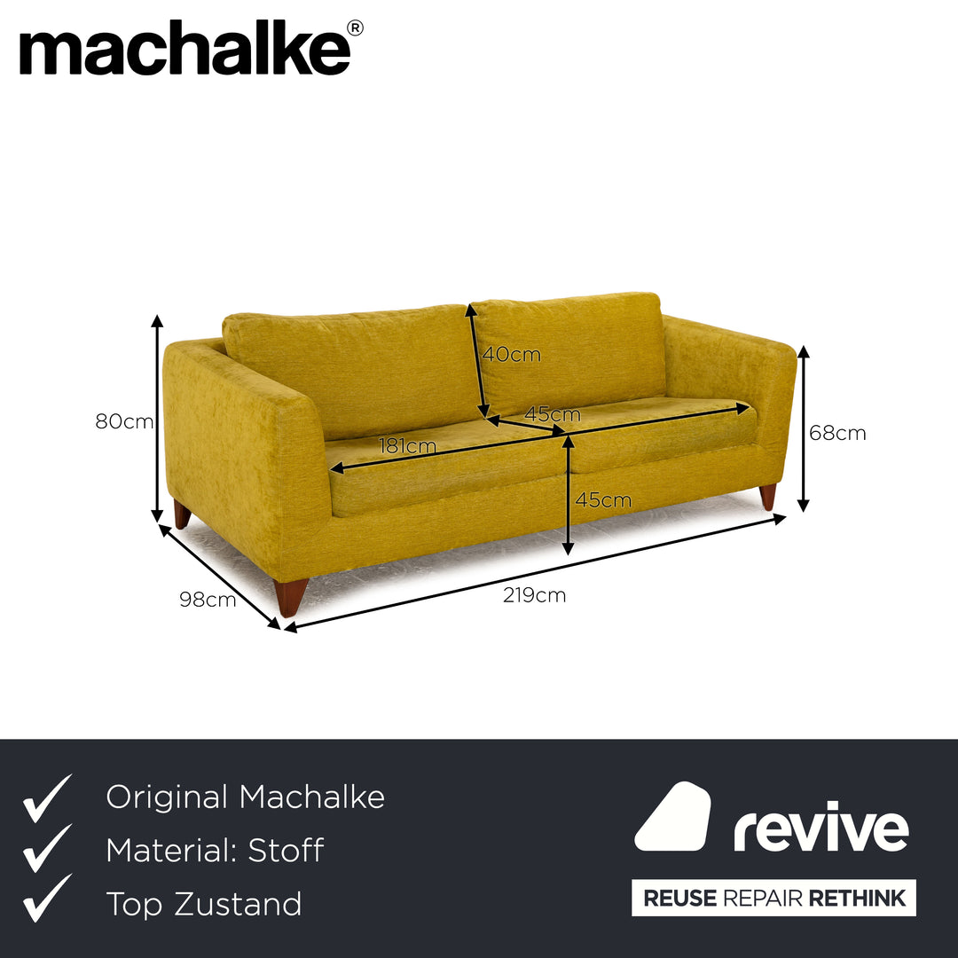 Machalke Pablo Stoff Dreisitzer Grün Sofa Couch