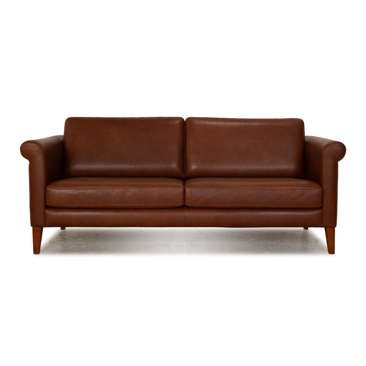 Machalke System Plus Leder Dreisitzer Braun Sofa Couch