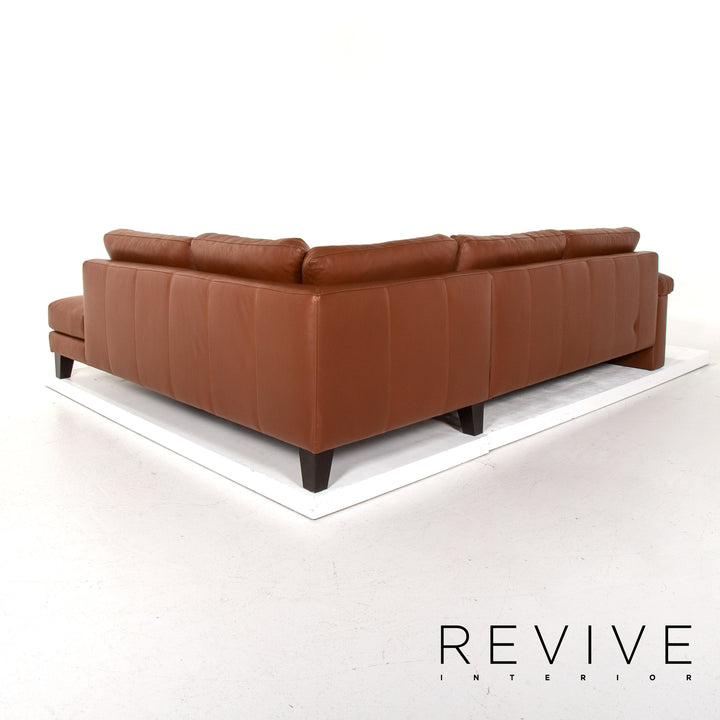 Machalke System Plus Leder Ecksofa Braun Sofa Couch #14656
