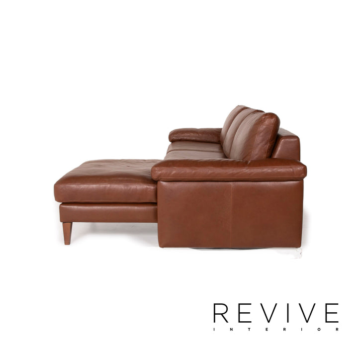 Machalke System Plus Leather Corner Sofa Brown Sofa Couch