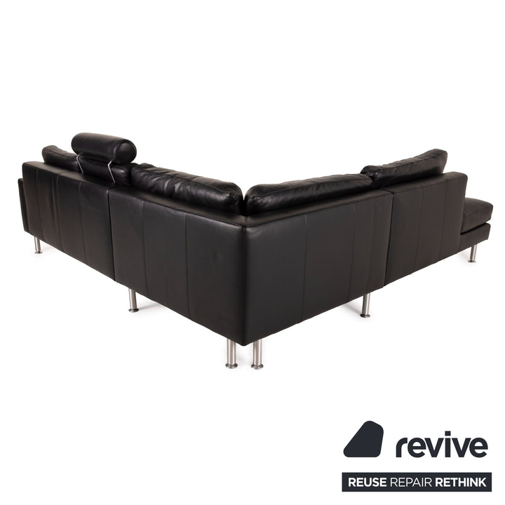 Machalke System Plus Leder Sofa Schwarz Ecksofa Couch
