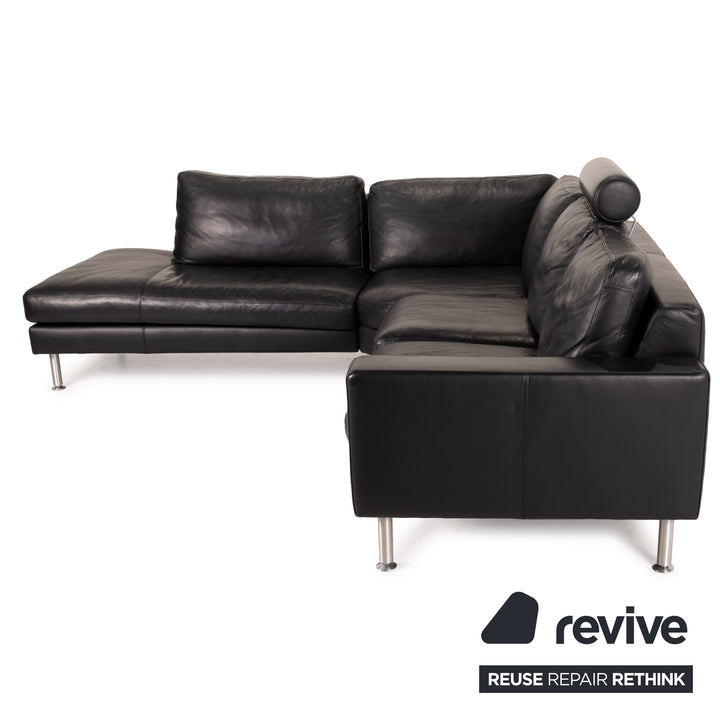 Machalke System Plus Leder Sofa Schwarz Ecksofa Couch