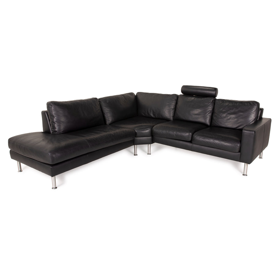 Machalke System Plus Leder Sofa Schwarz Ecksofa Couch