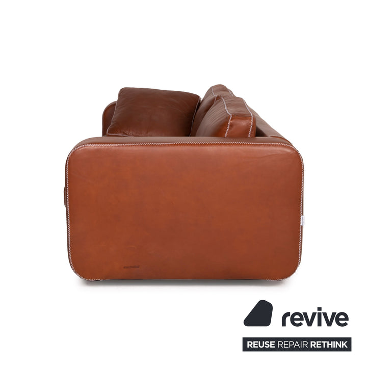 Machalke Valentino Leather Sofa Brown Three Seater