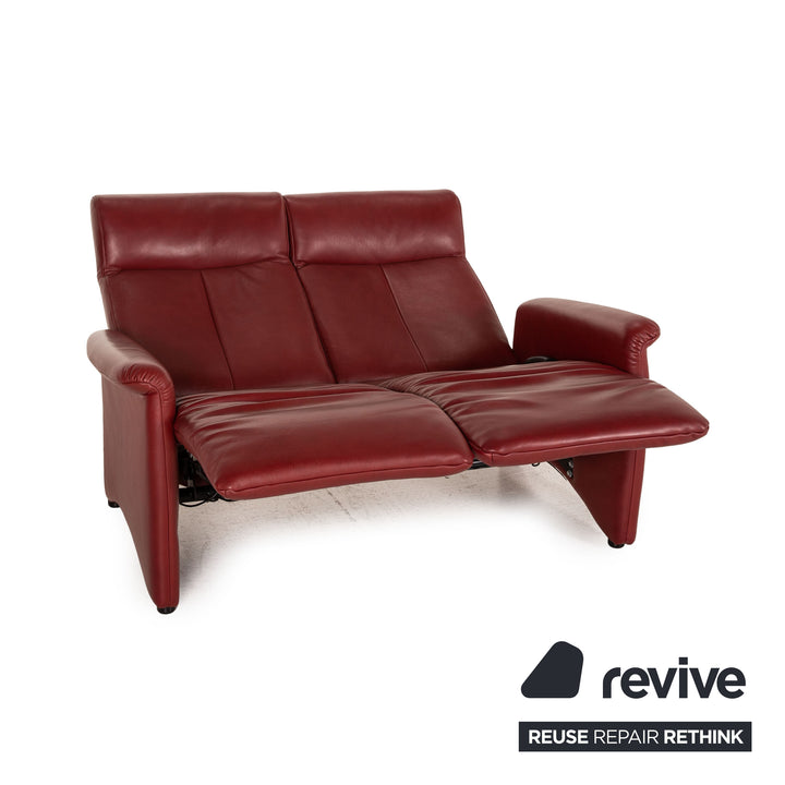 Marquardt Leder Sofa Zweisitzer Rot Relaxfunktion Funktion