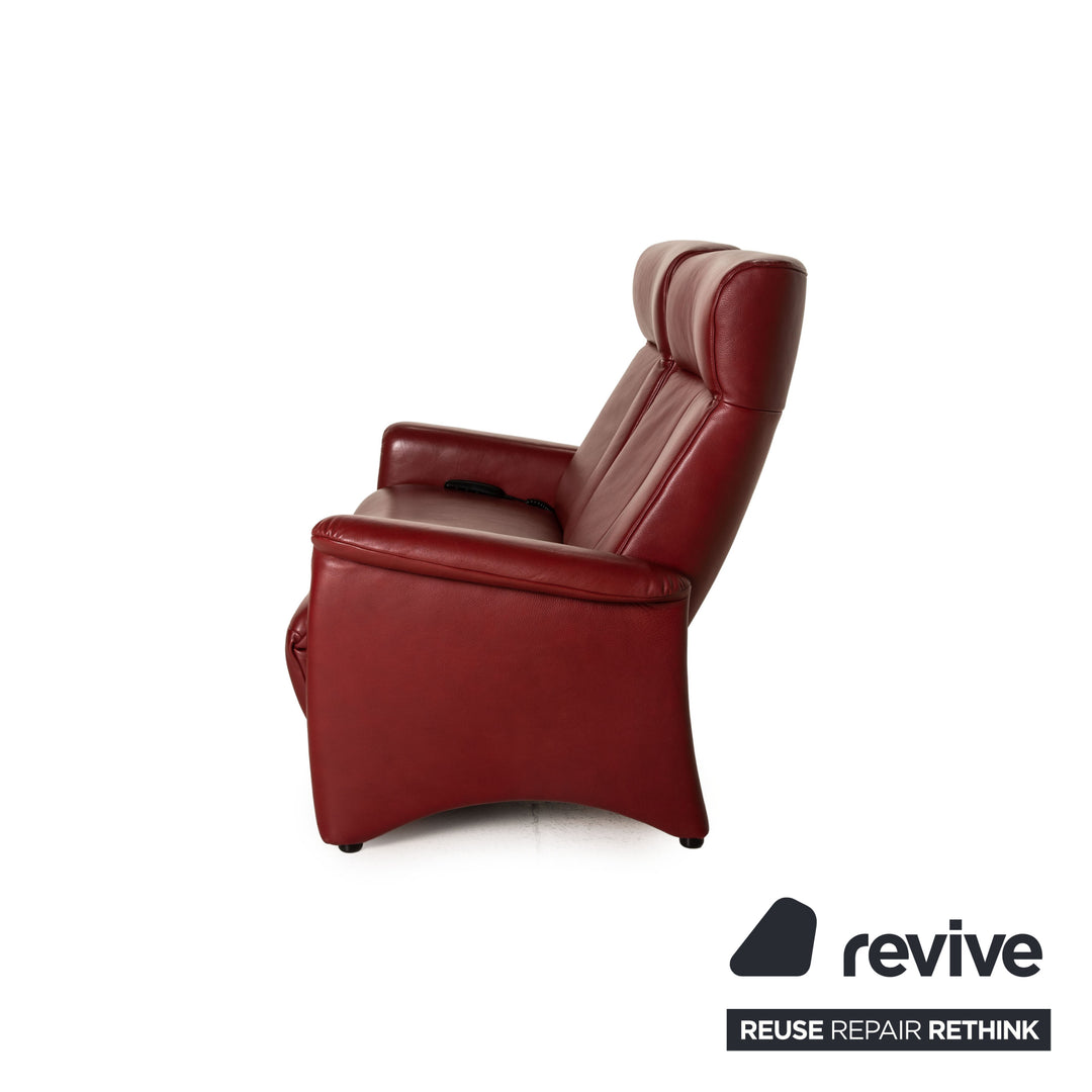 Marquardt Leder Sofa Zweisitzer Rot Relaxfunktion Funktion