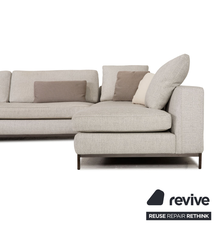 Minotti Andersen Canapé d'angle en tissu Gris Canapé