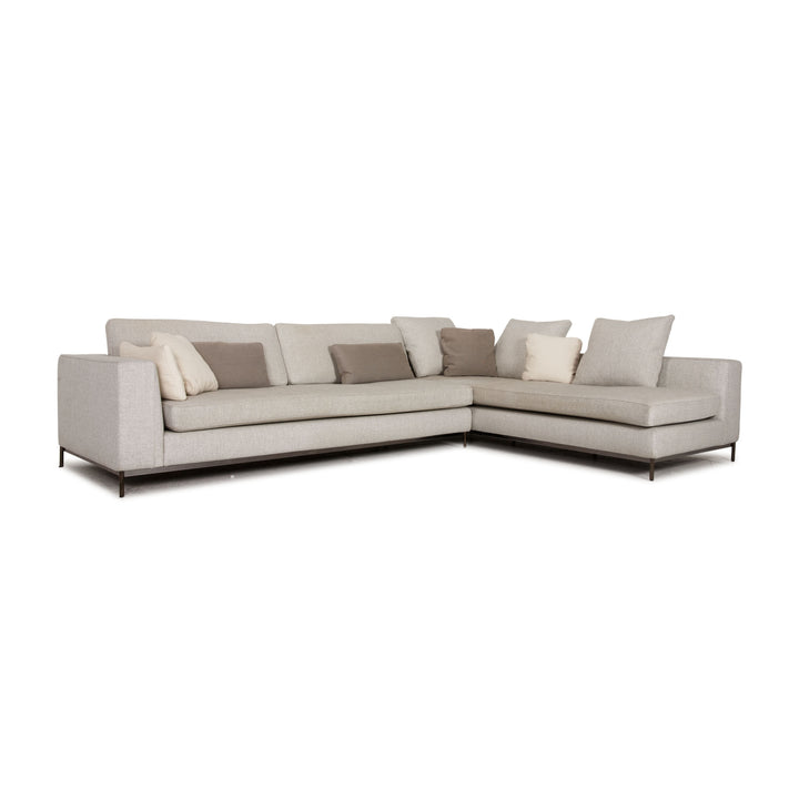 Minotti Andersen Canapé d'angle en tissu Gris Canapé