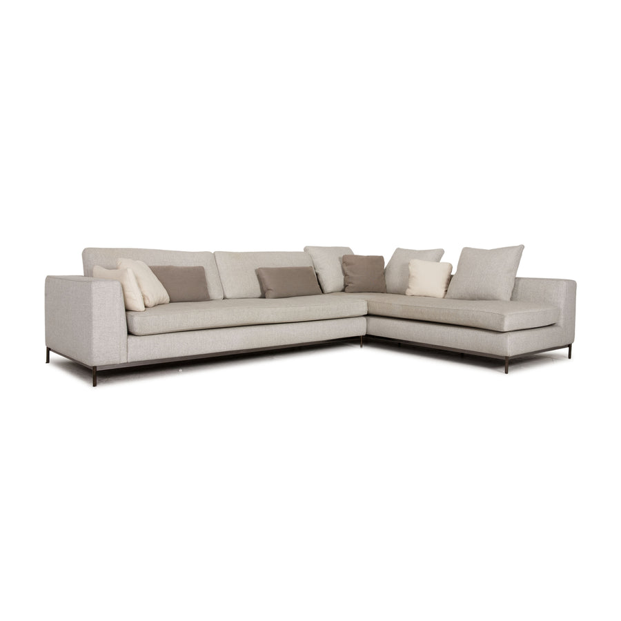 Minotti Andersen Canapé d'angle en tissu Gris Canapé