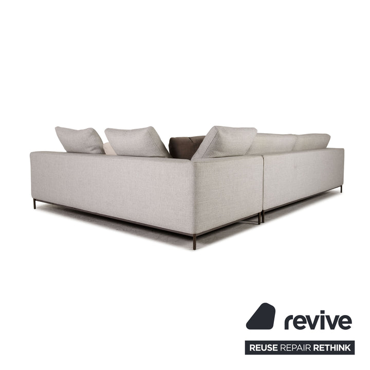 Minotti Andersen Canapé d'angle en tissu Gris Canapé