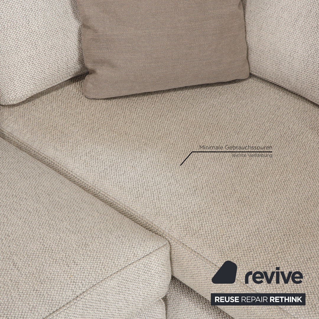 Minotti Andersen Canapé d'angle en tissu Gris Canapé