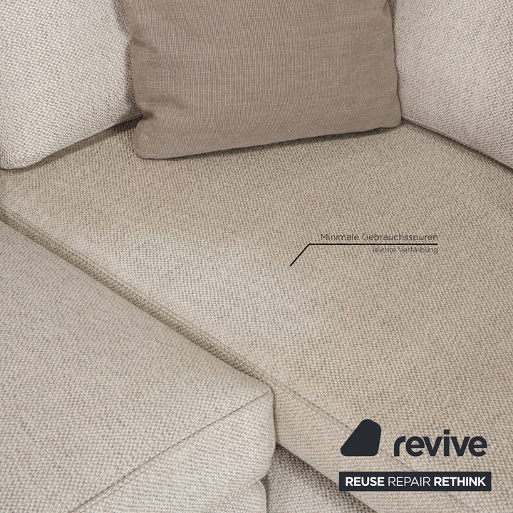 Minotti Andersen Canapé d'angle en tissu Gris Canapé