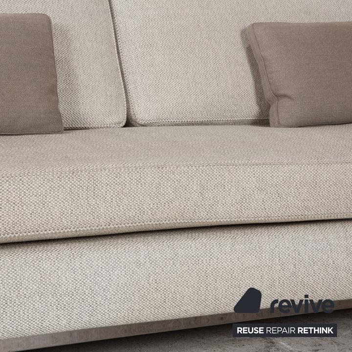 Minotti Andersen Canapé d'angle en tissu Gris Canapé