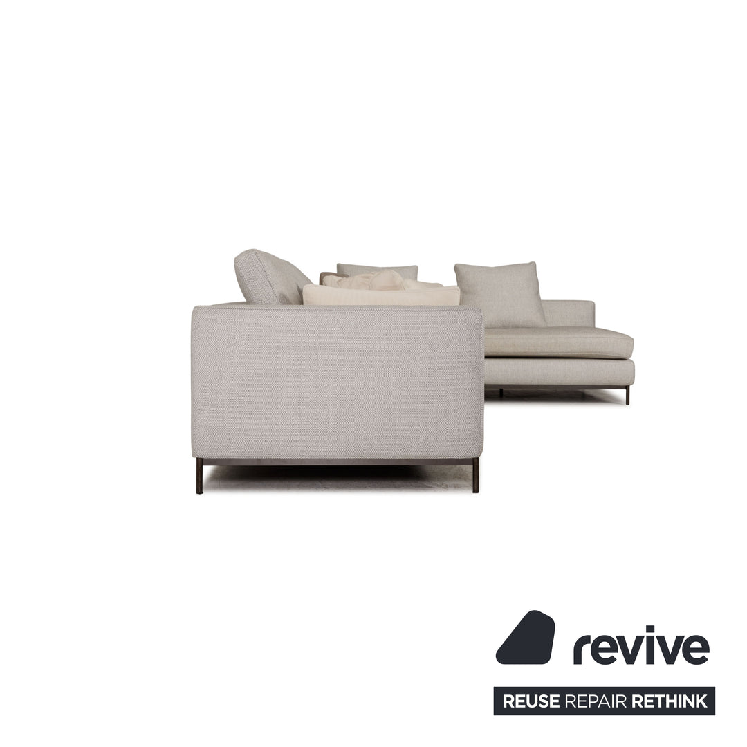 Minotti Andersen Canapé d'angle en tissu Gris Canapé