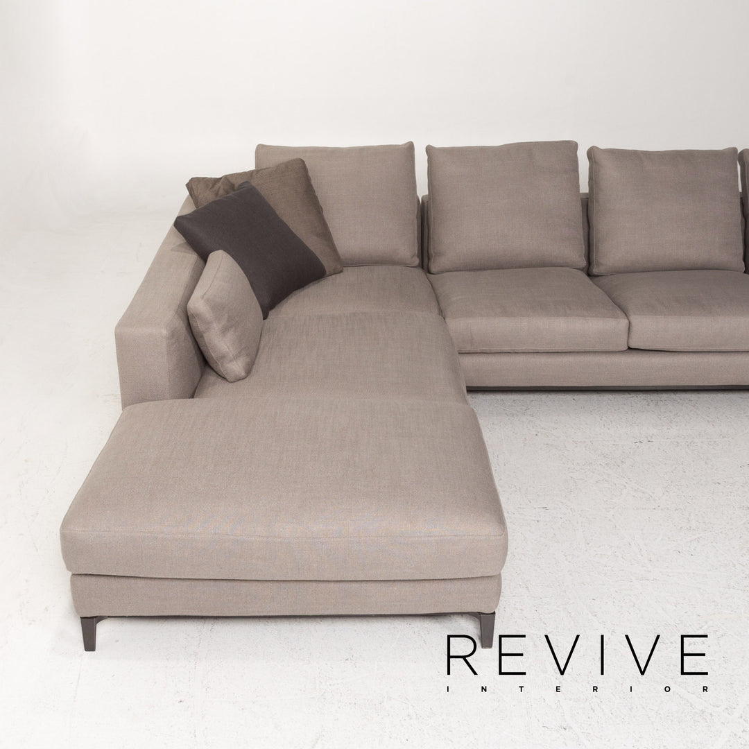 Minotti Andersen Stoff Ecksofa Grau Skandi Sofa Couch #13165