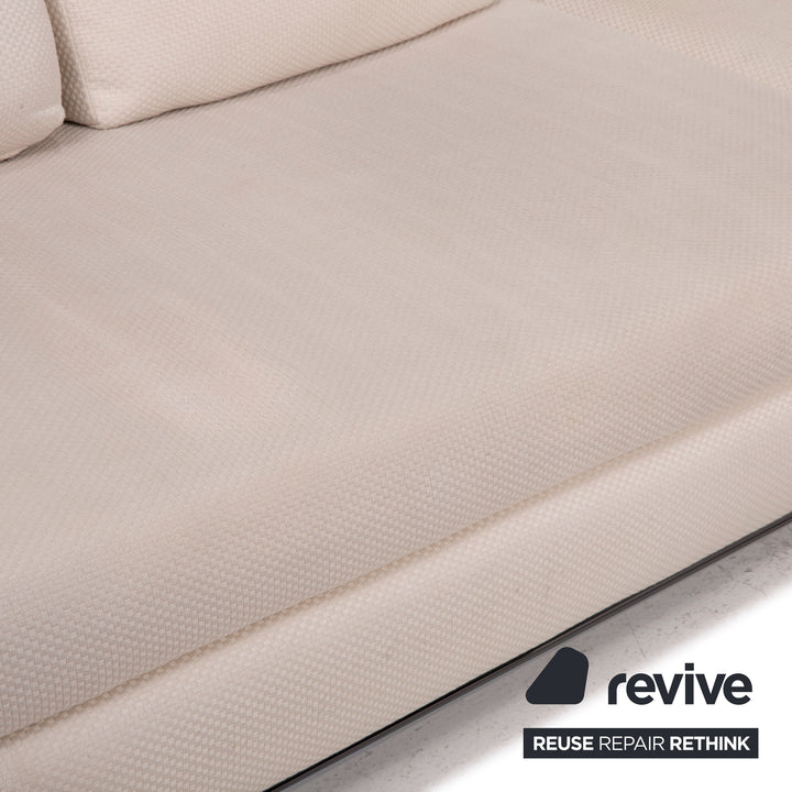 Minotti Hamilton Stoff Sofa Elfenbein Ecksofa Modul