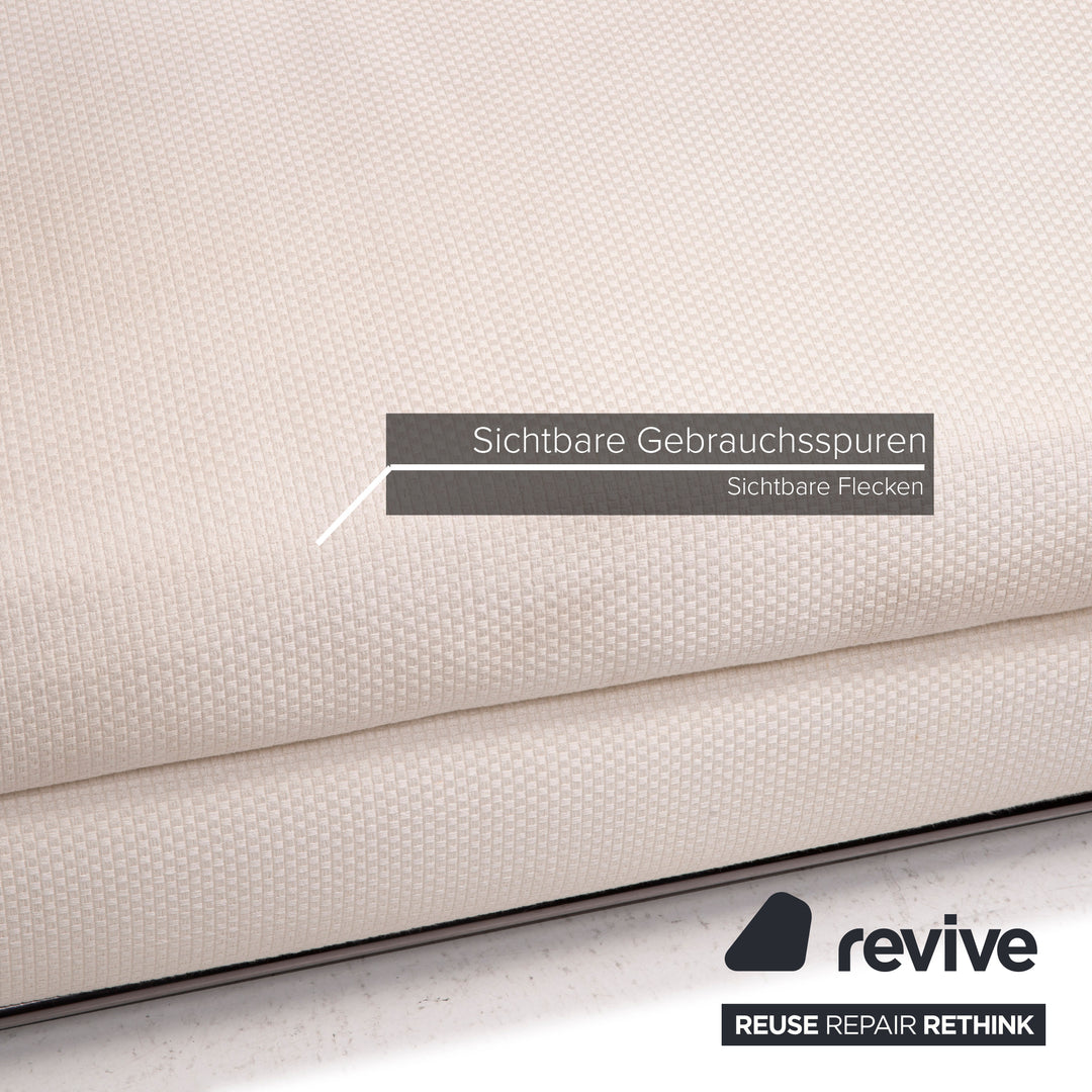 Minotti Hamilton Stoff Sofa Elfenbein Ecksofa Modul