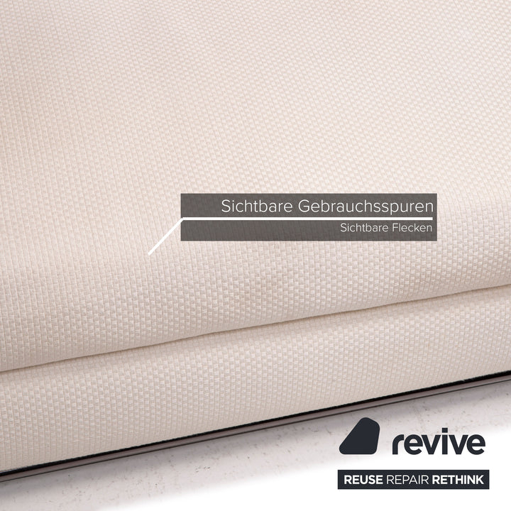 Minotti Hamilton Stoff Sofa Elfenbein Ecksofa Modul