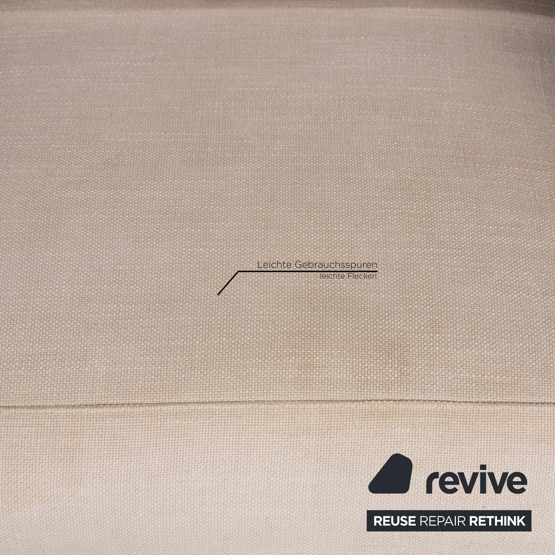 Minotti Stoff Leder Sessel Braun Creme