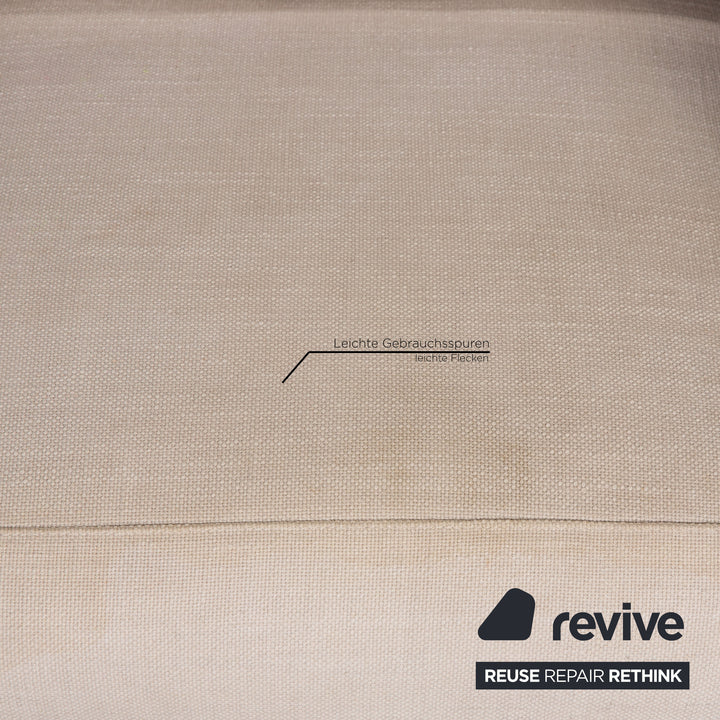 Minotti Stoff Leder Sessel Braun Creme