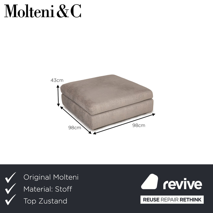 Molteni Stoff Hocker Grau