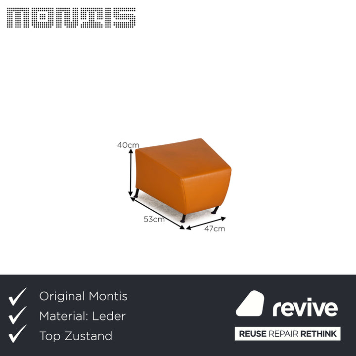 Montis Windy Leder Hocker Orange