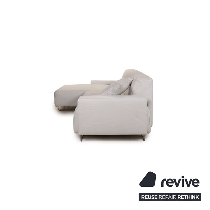 Moroso Lowland Leder Sofa Weiß Ecksofa Couch