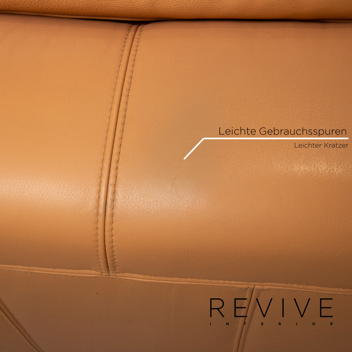 Échantillon anneau cuir canapé d'angle beige canapé fonction canapé #13501