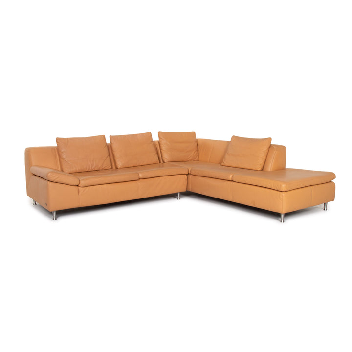 Échantillon anneau cuir canapé d'angle beige canapé fonction canapé #13501