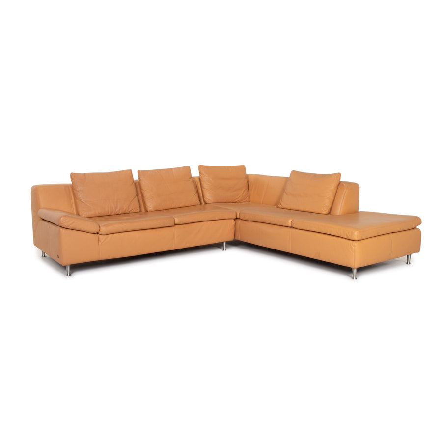 Échantillon anneau cuir canapé d'angle beige canapé fonction canapé #13501