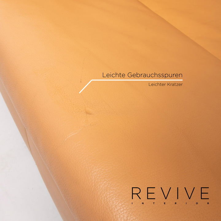Échantillon anneau cuir canapé d'angle beige canapé fonction canapé #13501