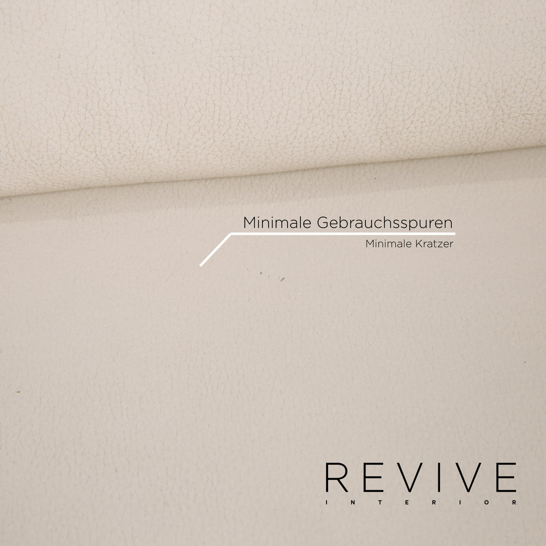 Musterring leather corner sofa cream sofa couch #13694