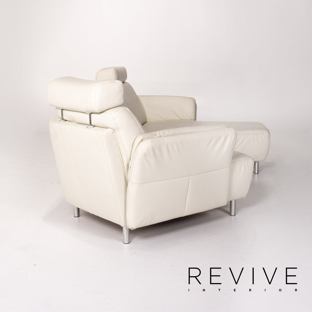 Musterring leather corner sofa cream sofa couch #13694