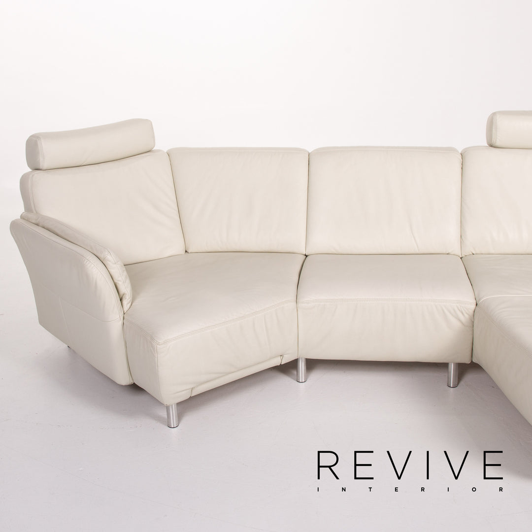 Musterring leather corner sofa cream sofa couch #13694
