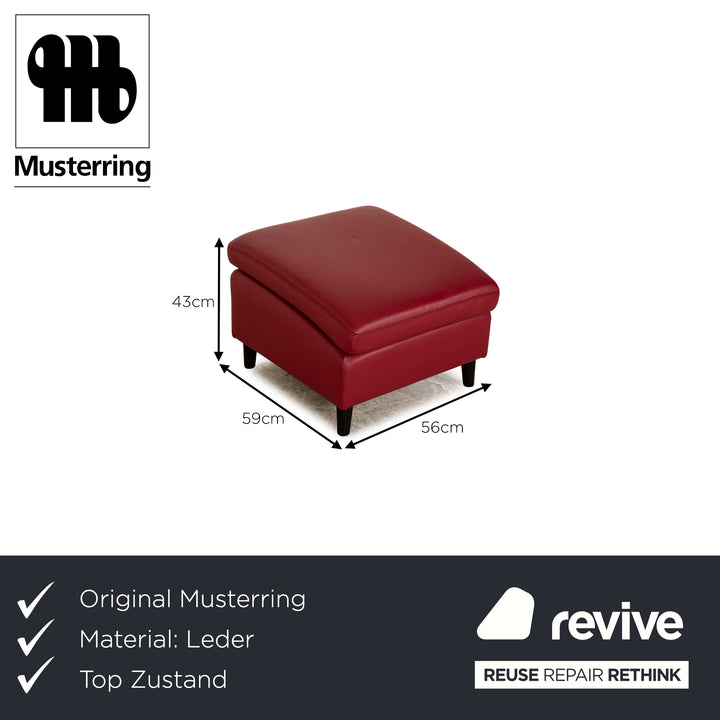 Échantillon de tabouret en cuir rouge