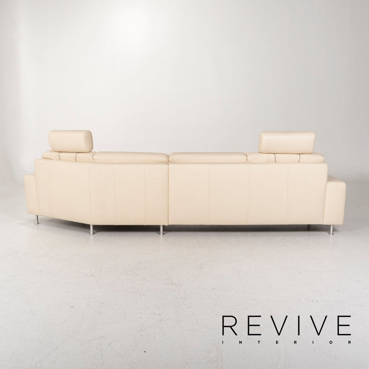 Musterring Leder Sofa Creme Ecksofa #13023