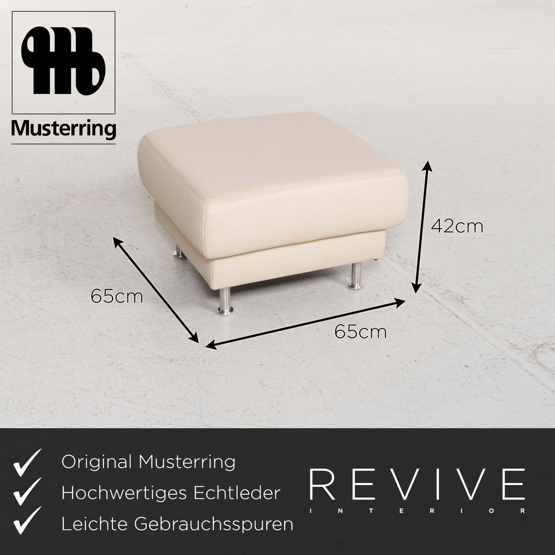Musterring leather sofa set cream corner sofa stool #13177