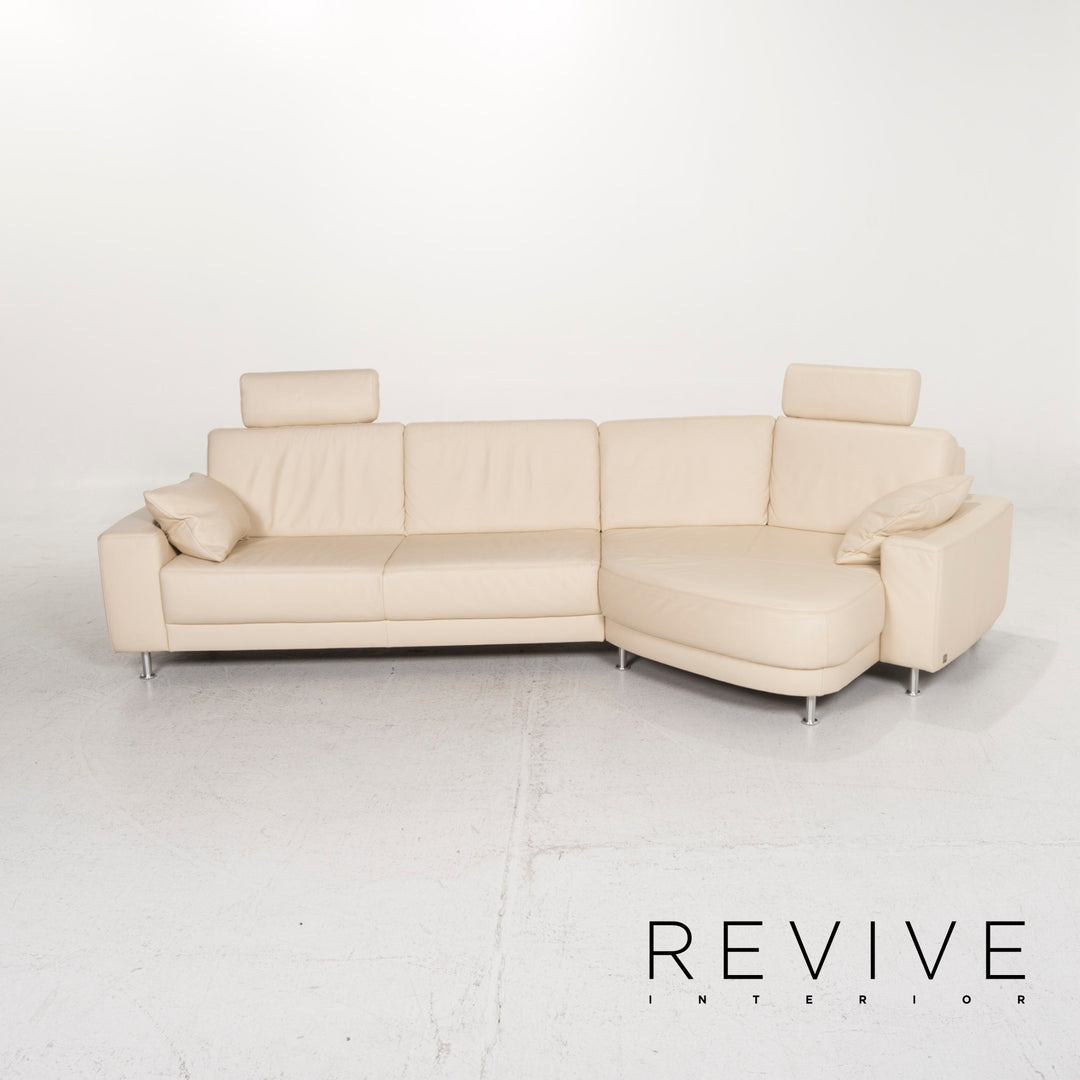 Musterring Leder Sofa Creme Ecksofa #13023
