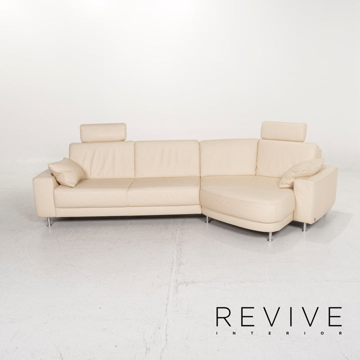 Musterring Leder Sofa Creme Ecksofa #13023