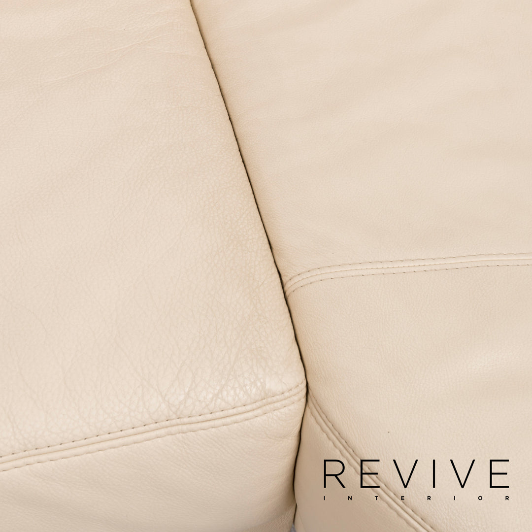 Musterring Leder Sofa Creme Ecksofa #13023