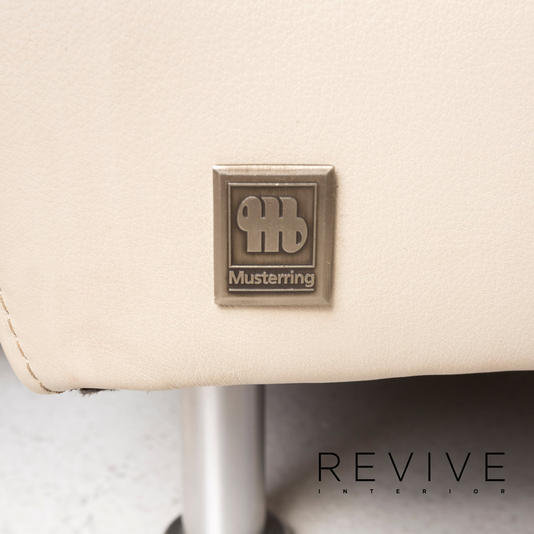 Musterring Leder Sofa Creme Ecksofa #13023
