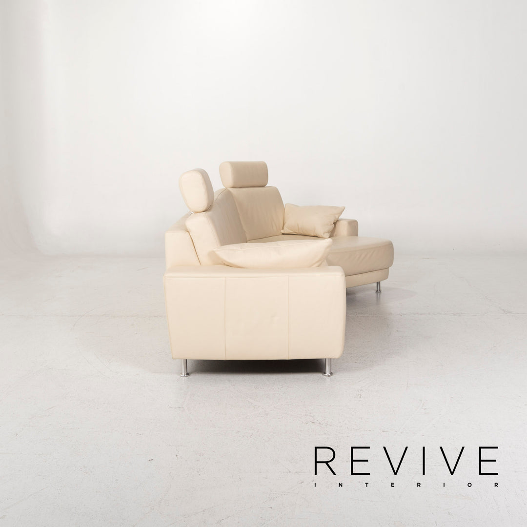 Musterring Leder Sofa Creme Ecksofa #13023